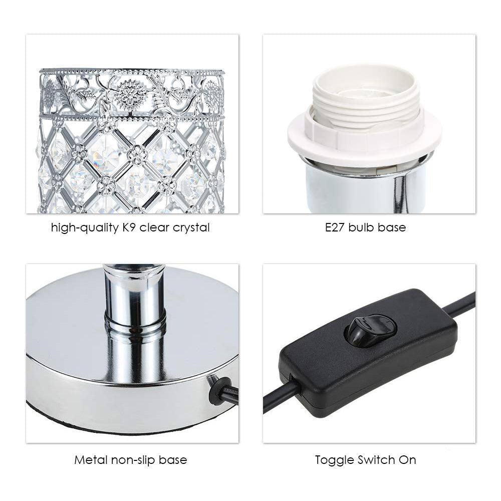 The Vittoria Crystal Bedside Lamp